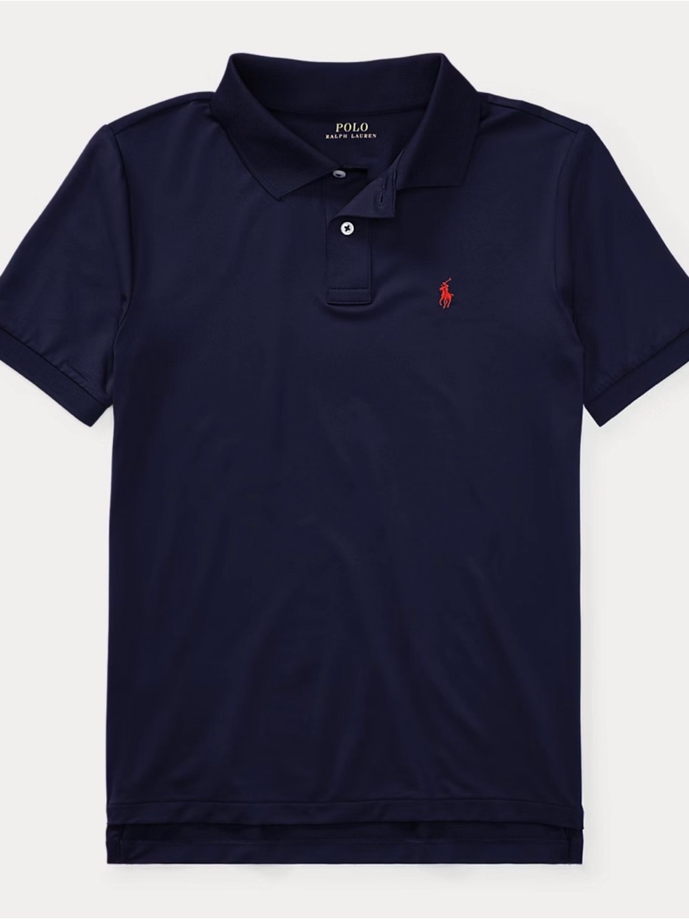 Polo by Ralph Lauren Performance Jersey Boys Size 7 Navy Polo Shirt